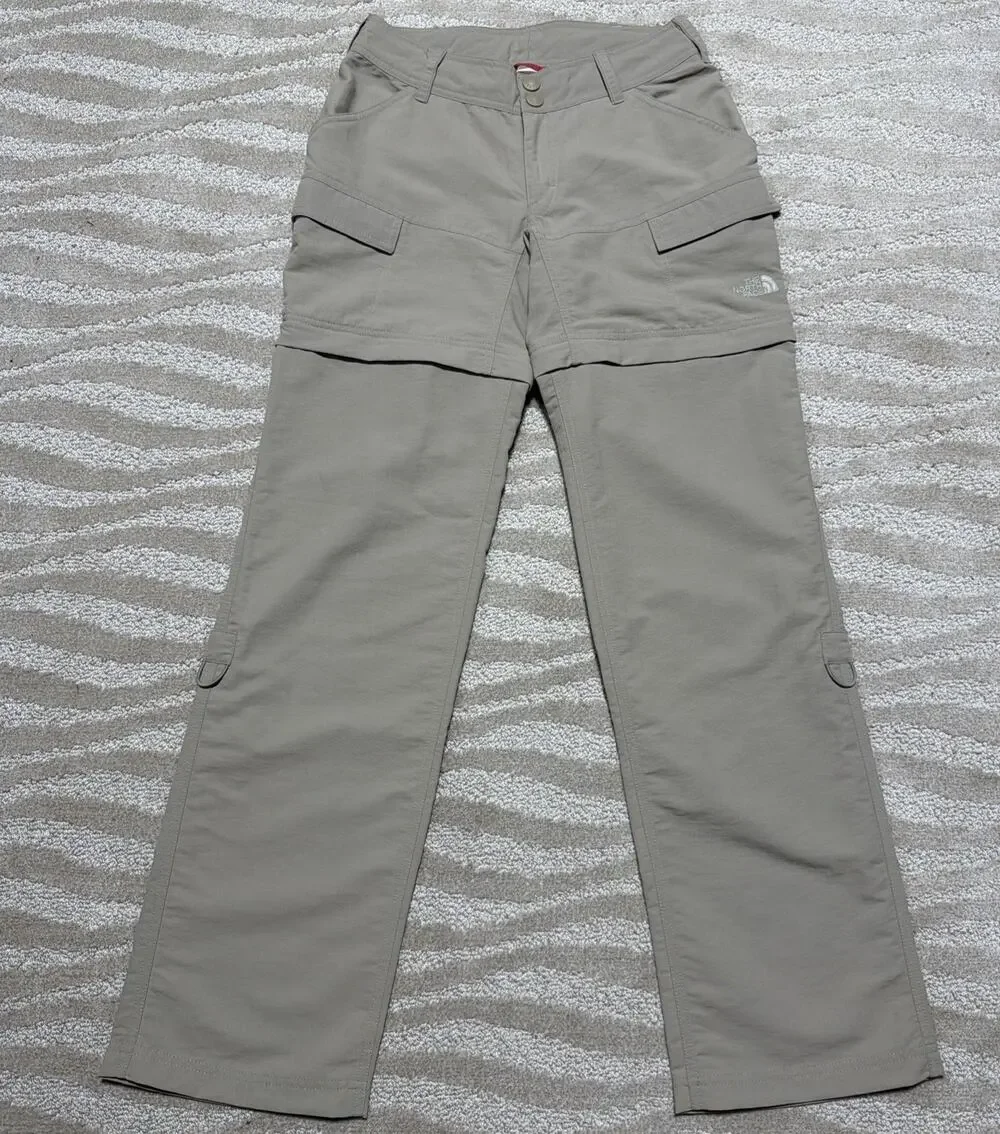 The North Face Hiking Pants Convertible Zip Off Shorts Women's 0 Excellent 27x31